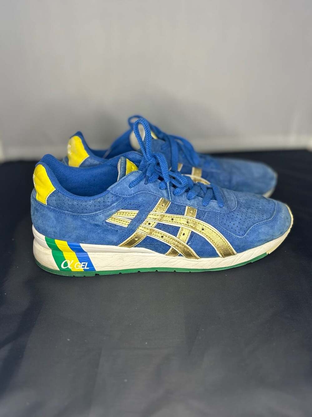 ASICS GT-II KFE Ronnie Fieg Brazil Blue Gold Sneakers Size 11 H40JK-4294